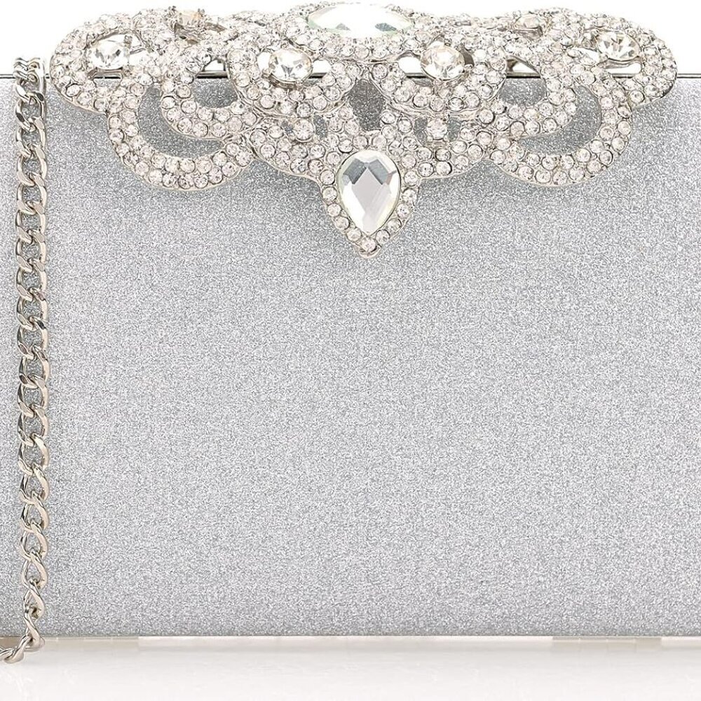 Rhinestone Clutch Bag Women Evening Purse Crystal Crown Formal Party Accessory